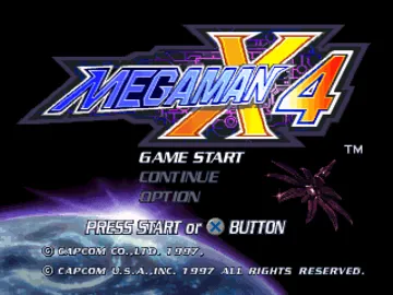 Mega Man X4 (US) screen shot title